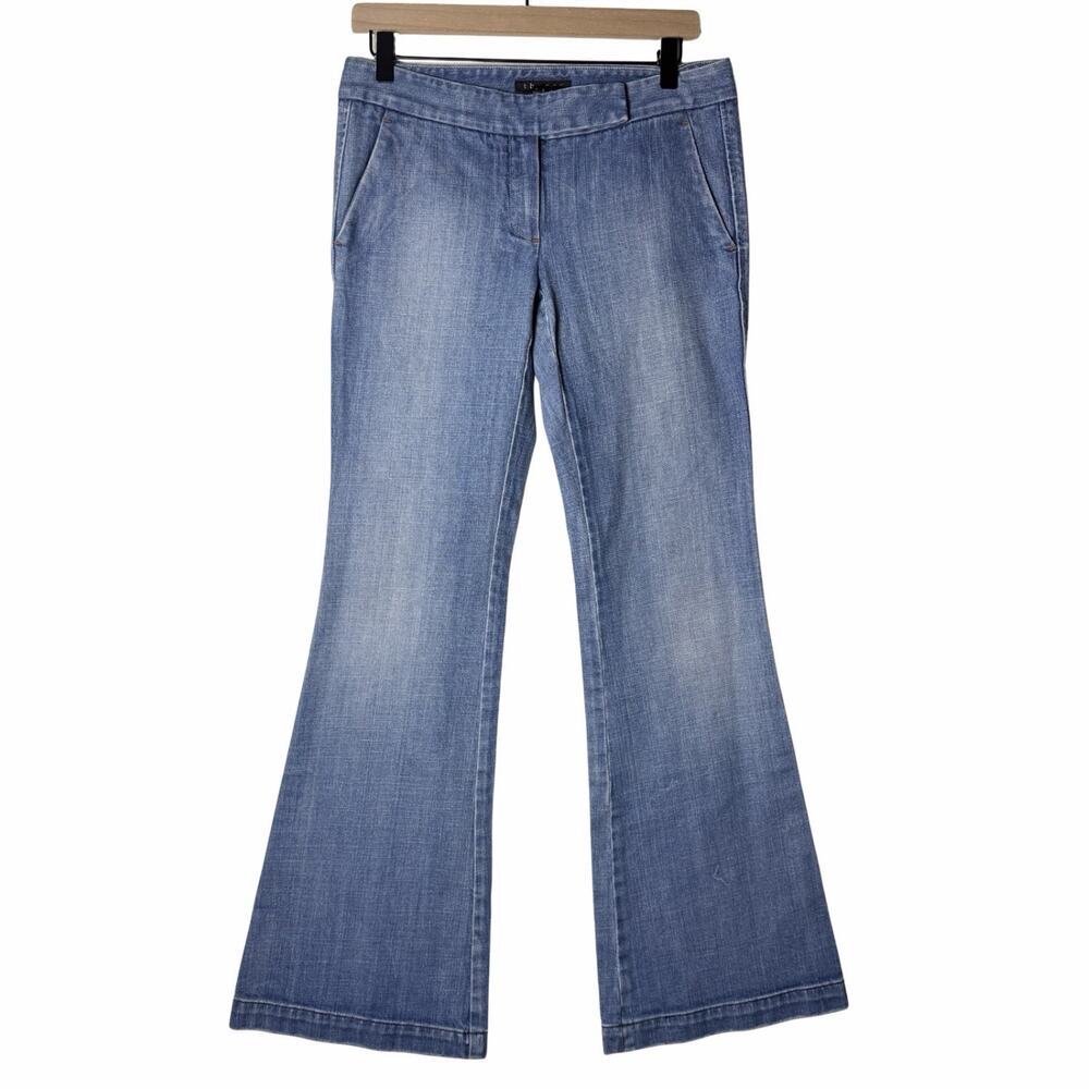 Theory Flare Jeans Low Rise Y2K Women’s Size 4 Blue Denim ￼